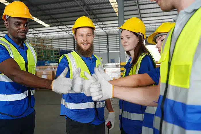 safety file for construction being discussed by the team in South Africa