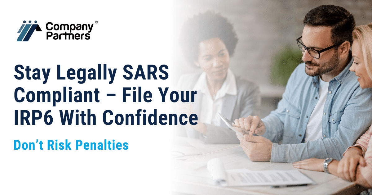 Company Partners tax experts makes IRP6 Taxes simple and easy